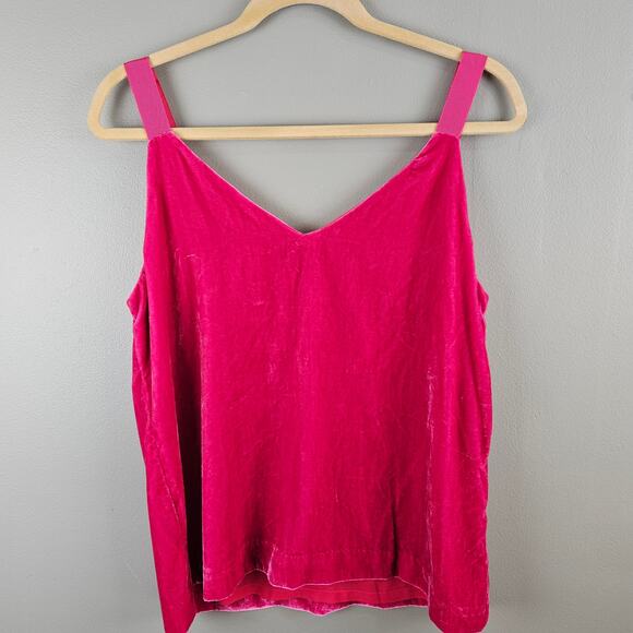 J.crew Pink Drapey Velvet Camisole Top Size Small - Picture 2 of 9